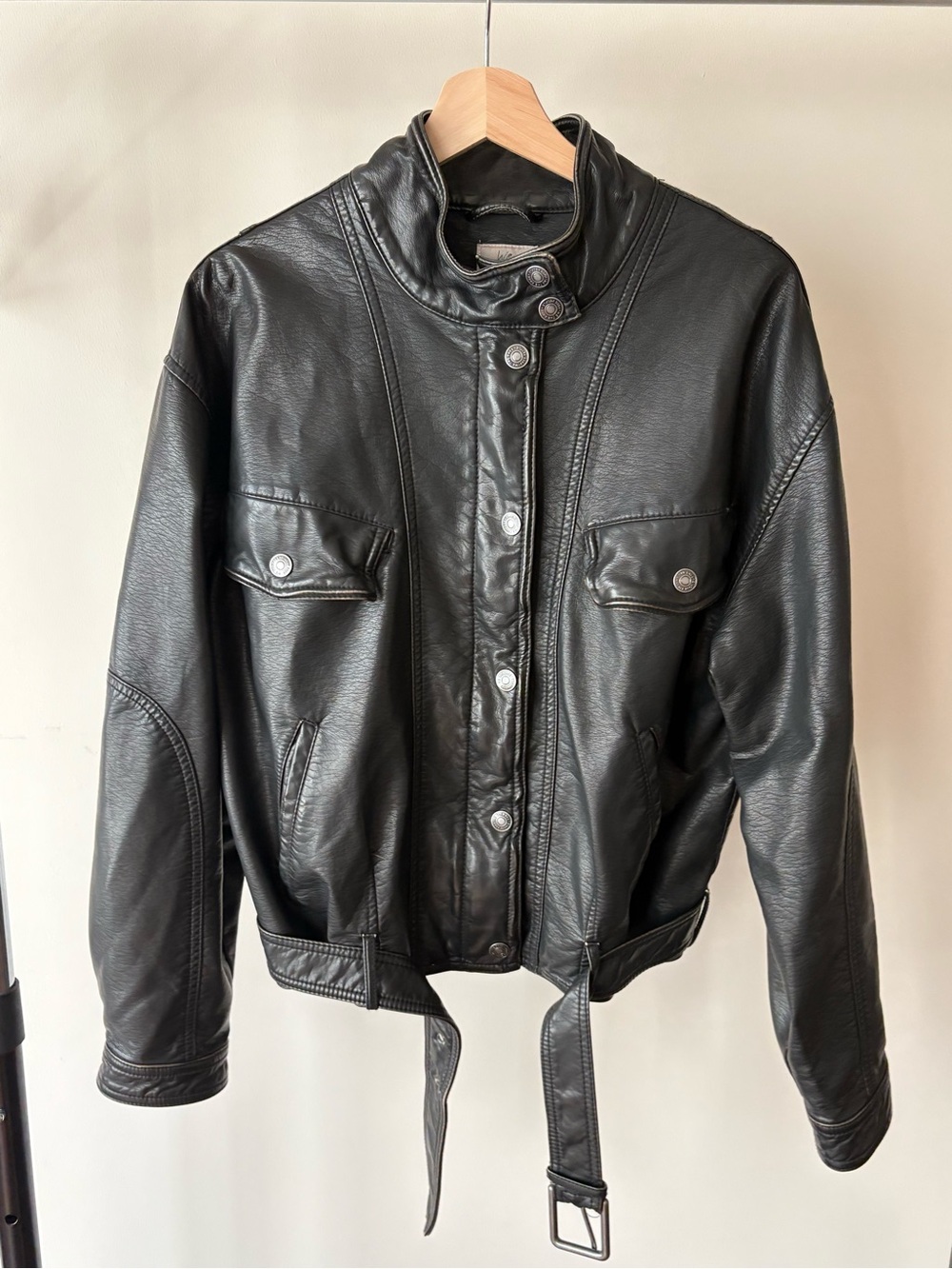 Free People vegan leather jacket